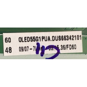 MAIN PARA SMART TV LG 4K / NUMERO DE PÀRTE EBU66342101 / EAX69517302 / 66342101 / 63517302 / 1JEBU010-0015 / RU1974A015 / DUS66342101 / MODELO OLED55G1PUA.DUSPLJR